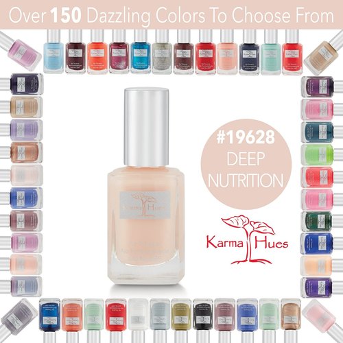 Karma Organic Nail Polish Remover & Nails Deep Nutrition Bundle – Naturals Orange Blossom Nail Polish Remover (4FL-Oz) Deep Nutrition Nails Strengthener (0.43FL-Oz)