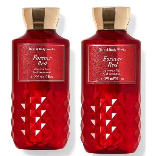 Bath and Body Works Shower Gel Gift Sets For Women 10 Oz 2 Pack (Forever Red)