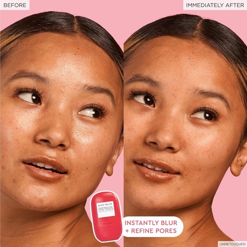 Glow Recipe Smooth Skin Sailing Skincare Set - Watermelon Glow Pink Juice Facial Moisturizer + Silicone-Free BHA Strawberry Pore Minimizer Blurring Drops (2 Count)