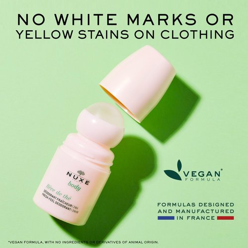 Nuxe Huile Prodigieuse Multi-Purpose Dry Oil (1.6 Fl Oz) & Rêve de Thé Aluminum-Free Deodorant (1.6 Fl Oz) Skincare Duo for Nourished Skin & Long-Lasting Freshness