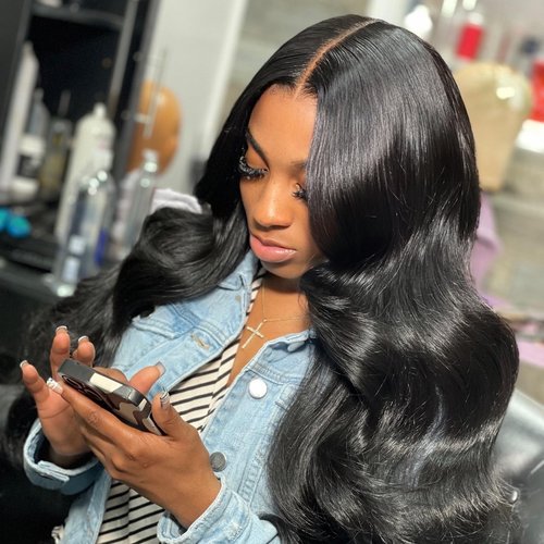 SKINLIKE Real HD Swiss Lace Closure Human Hair 2x6 Lace Closure with Clean Hairline Much More Density Full Cuticle Aligned Brazilian Human Hair Body Wave Style (16inch, HD BW 2x6 lace closure)