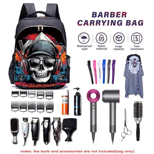 Large Barbers bags for Clippers and Supplies Makeup Backpack Bag Organizer for Hairstylists Bookbag for Travel Tools Bag for Men