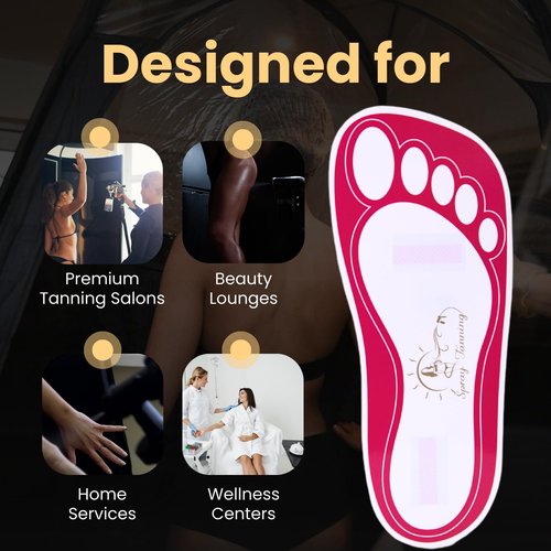 120 Pairs(240 Feets) Disposable Tanning Feet Pads Sunless Airbrush Spray Tent Protect Foot Shaped Spray Tan Sandals