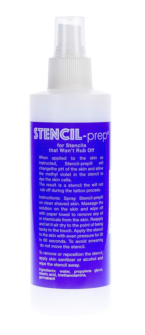 InkJet Stencil-Prep Spray - 8 Oz - Smudge-Proof Tattoo Stencil Transfer Formula (3 Bottles)
