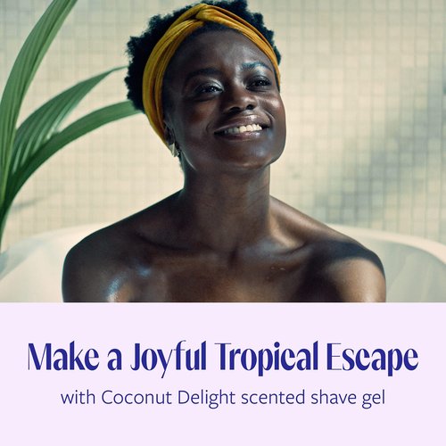 Skintimate Coconut Delight Moisturizing Shave Gel for Women 7 Ounce Pack of 3 & Skintimate Skin Therapy Moisturizing Shave Gel for Women Dry Skin 7 Ounce Pack of 3