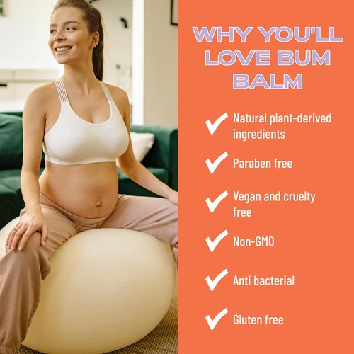 MyBum Bum Balm for Hemorrhoids - Soothing & Moisturizing Relief with Shea Butter, Arnica, and Coconut Oil for Sensitive Skin, Non-Sticky Comfort with Calming Botanicals & Essential Oils