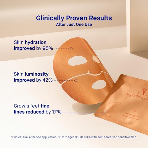 Augustinus Bader The Hydrogel Face Mask – Luxury Cooling, Hydrating & Plumping Facial Treatment – Smooths, Firms & Boosts Radiance – Soothing, Restorative Formula – 1 Mask