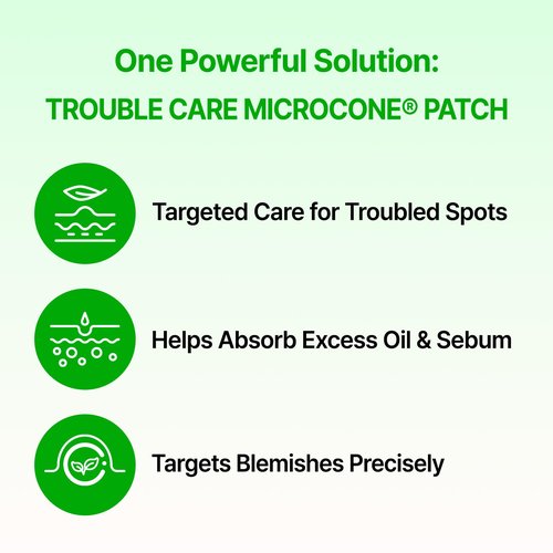 Acropass Trouble Care Microcone Acne Patch for Early Stage Pimple and Zits - Hydrocolloid, Niacimide Pimple Spot Treatment (Regular, 24, Count)