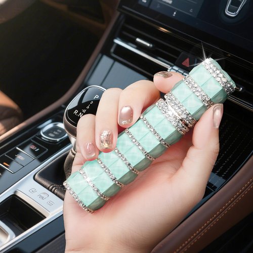 TTOYOUU Travel Perfume Atomizer Refillable Bottle, 12ml Rhinestone Mini Perfume Bottles Empty Refillable Travel Atomizer Sprayer with Funnel (Light Green)