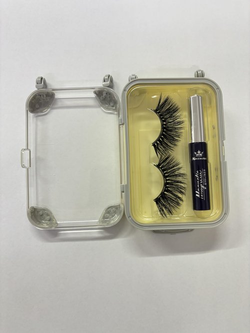 Amzmam 3D Magnetic Eyelashes Natural Look, Reusable with Easy to Wear and Remove，Waterproof