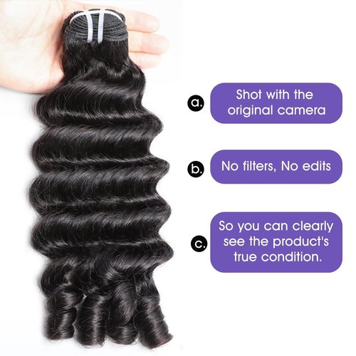 Lemoda 16Inch 1PC/lot Burmese Loose Deep Wave Curly Virgin Human Hair Bundles Spriral Curly Ends Top Quanlity Unprocessed Raw Human Hair Extensions