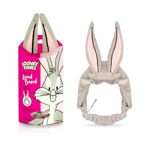 MAD BEAUTY, Warner Bugs Bunny Looney Tunes Headband, Keeps Hair Neatly Tucked Away Out of Face, Strawberry Face Mask, Revitalize Skin for a Glowing Look, Great Gift, Value Pack
