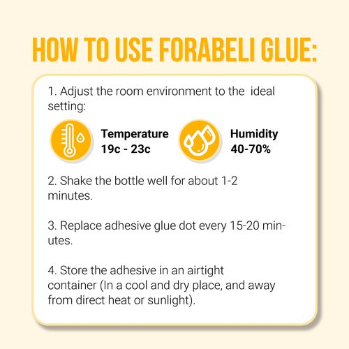 Forabeli Strong Lash Extension Glue, 2–3 Sec Dry, 6 Week Retention, Seamless Integration, Fast-Dry Professional Eyelash Extension Glue, Lash Adhesive for Eyelash Extensions