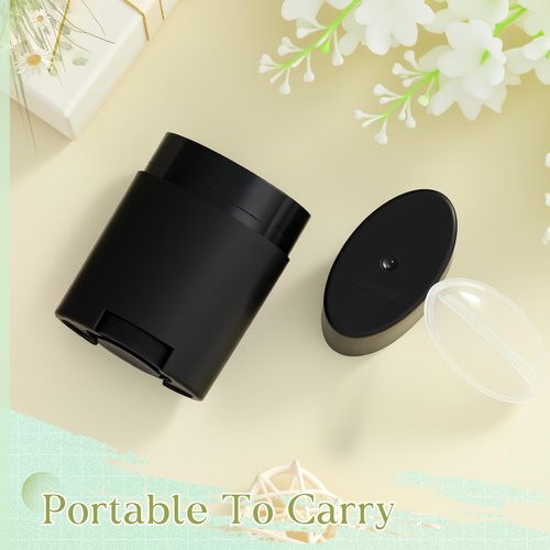 Teenyyou 30 Pack 30ml/1oz Empty Deodorant Containers, Bottom Filling, Black Plastic Oval Refillable Deodorant Containers Twist up Oval Lip Balm Tube for DIY Deodorants Lipstick Crayon Lotion