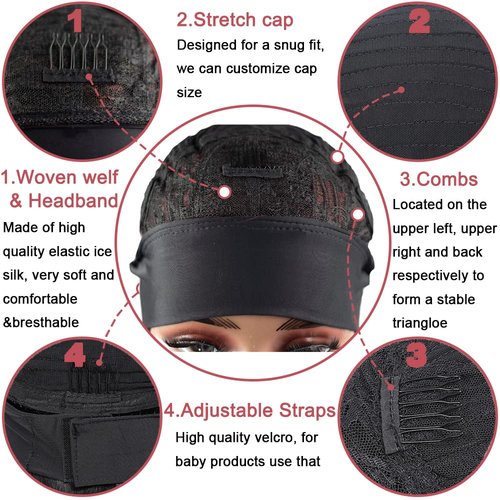 YiweYowe 22 Inch P1B99J Highlight Headband Wig Human Hair 150% Density Grade 8A Unprocessed Brazilian Virgin Hairs Machine Made Burgundy Body Wave Headband Wig Human Hair For Woman