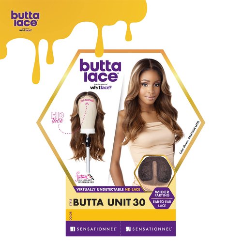 Sensationnel Butta Lace Wigs - Unit 30 Extra Wide 5 Inch Deep Parting Synthetic Preplucked Hairline Glueless Lacefront (CH27)