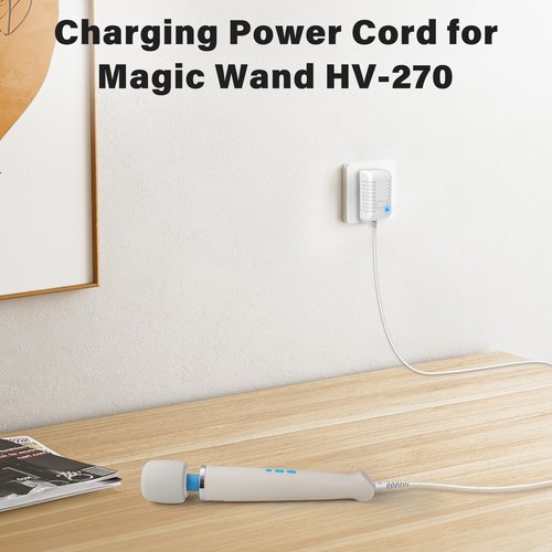 Cisain Replacement Charger Cord Compatible with Magic Wand HV-270, Power Cord Charging Cable for Magic Wand HV-270 Massager (White)