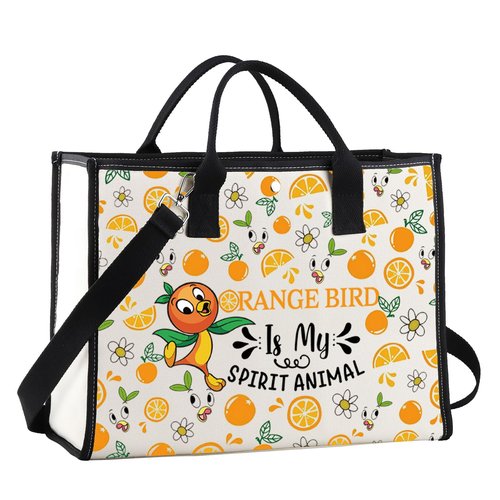 JNIAP Sunshine Bird Cosmetic Makeup Bag Bird Lover Gifts Sunshine Bird Zipper Pouch Sunshine Bird Merchandise (Orang tote)
