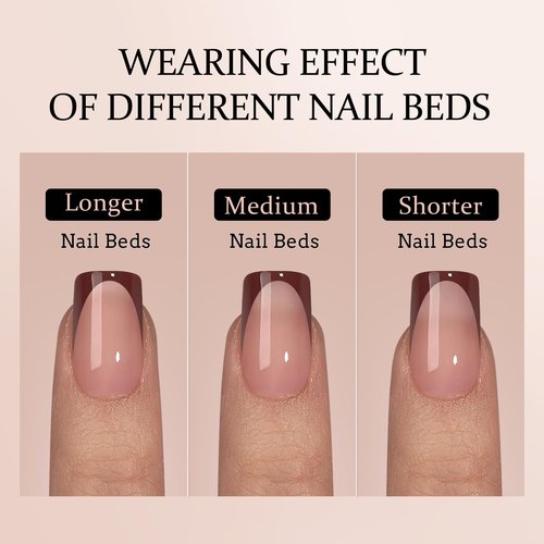 BTArtboxnails XCOATTIPS French Tip Press on Nails - Fall Fake Nail Short Square Nail Tips, Skin Tones Soft Gel Nails False Nail, Soak Off Acrylic Nails Extensions