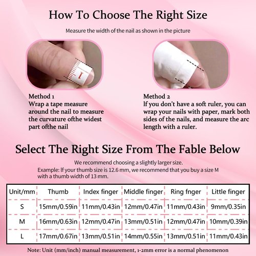 Handmade Press on Nails Long Square Thick Acrylic Nails Tropical Flower Fake Nails with Glue,False Nails with 3D Cherry Designs French Tip Reusable Nature Stick on Nail for Wome (Size M)