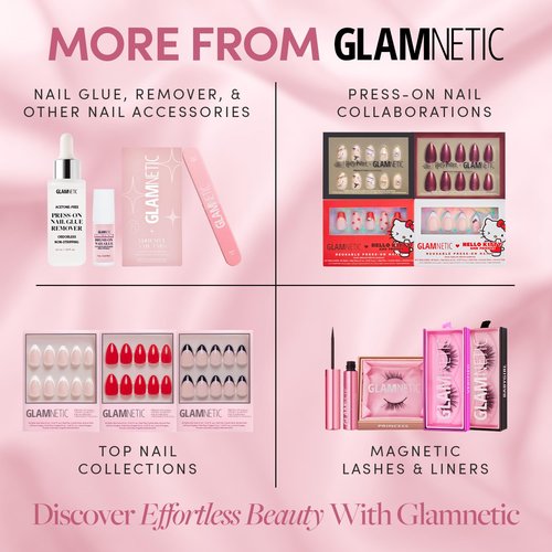 Glamnetic Nail Decal Tweezers | Dual-Ended Nail Art Tool, Precision Tip & Silicone | Easy, Mess-Free Applicator Manicures & Press-On Nails