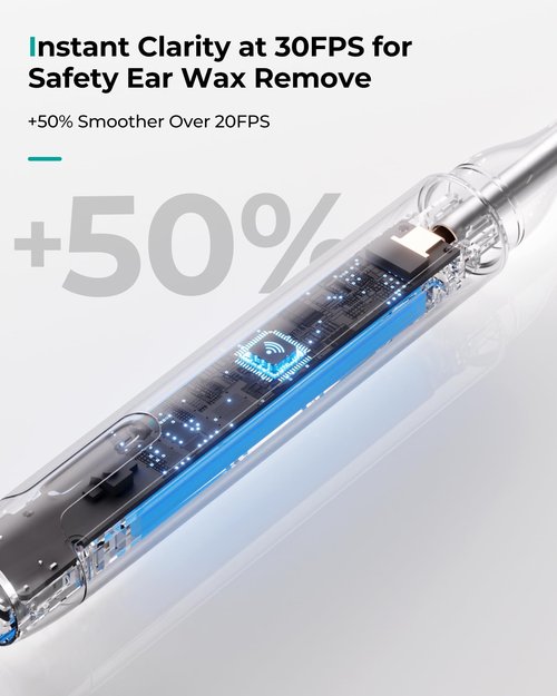Ear Wax Removal Camera Cleaner: Otoscope with Light Earwax Remover Cleaning Tool - 1080P HD Wirless Digital Scope with Tweezers and Spoon Endoscope Compatible with Smart Phone