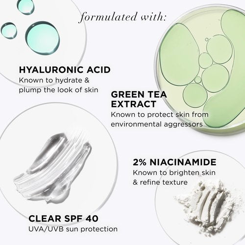 IT Cosmetics CC+ Nude Glow (Light Medium) - Medium Coverage Foundation with SPF 40 & Brightening Glow Serum, Lightweight Skin Tint, 2% Niacinamide + Hyaluronic Acid, Up to 24H Hydration - 1.08 fl oz