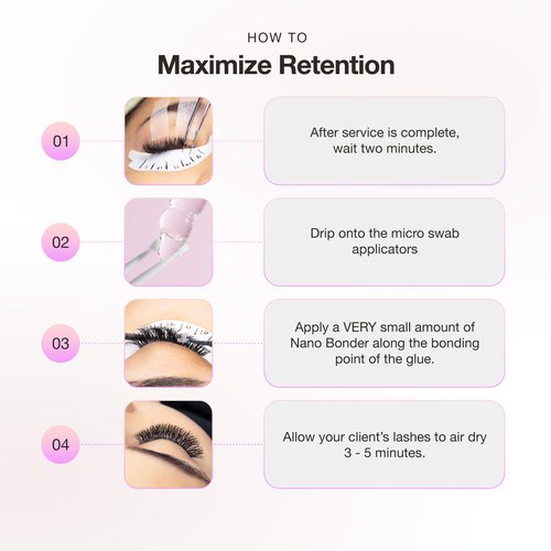 Curacoro Nano Lash Bonder for Eyelash Extensions, Super Bonder for Lash Extension Glue Accelerator, Water & Oil Proof Lash Sealant, Secures Glue Fumes, Longer Retention & Low Irritation (15ml)