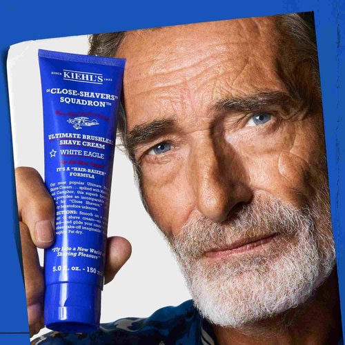Kiehl's Ultimate Brushless Shave Cream with Menthol White Eagle, for All Skin Types, with Menthol & Camphor, Instant Refreshing & Cooling Effect, Minimizes Irritation - 10.1 fl oz