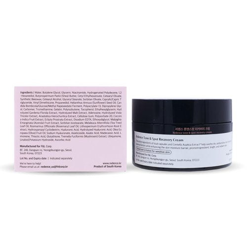 [Redence] 5% Niacinamide & Triple Hyaluronic Acid Skin Barrier Moisturizer Cream for Even Tone, Deep Hydration & Sensitive Skin Care, 1.69 fl oz