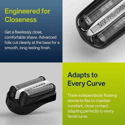 KIONCARE 2-Pack 32B 21B Shaver Replacement Head for S3 Foil & Cutter Razor, Accessories for Braun Series 3 S3 3040s 3010s 310s 3000s 3050cc 3080s 390cc