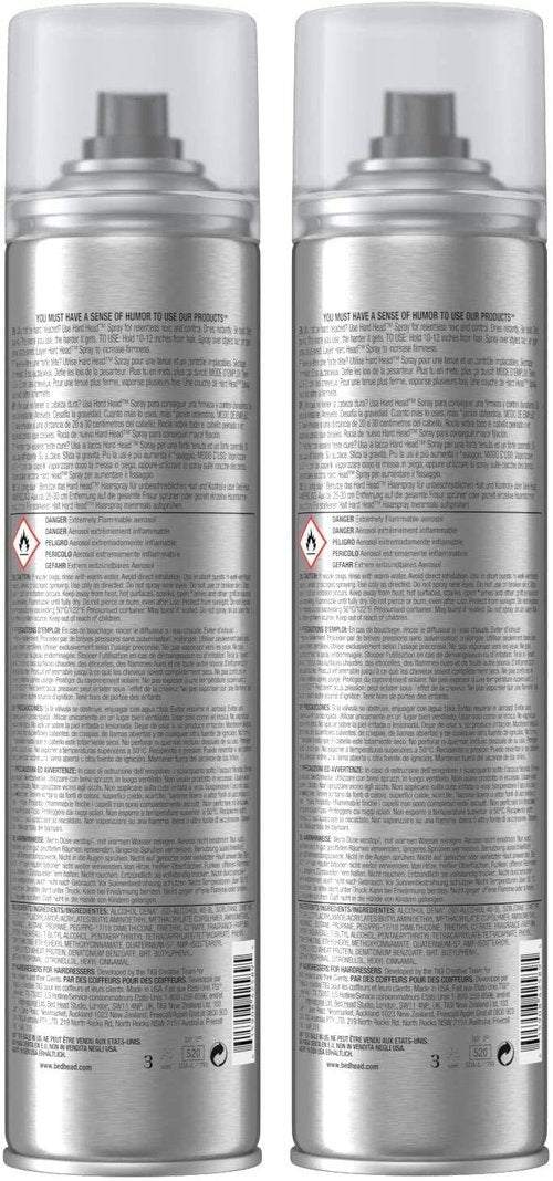 TIGI Bed Hard Head Extra Strong Hold Hair Spray, 10.6 Ounce (Pack of 2)