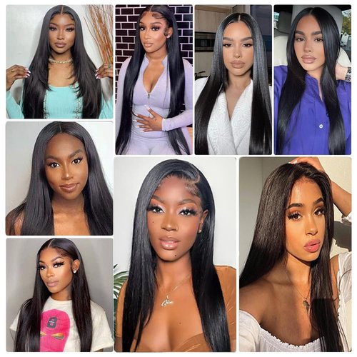 KAFEIER 6x6 Hd Lace Closure Front Brazilian Human Hair With Baby Hair Straight Wave Pre Plucked Lace Closure Free Part Bleached Knot Brazilian Virgin Hair Natural Color 12 inch