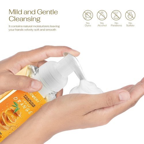Foaming Hand Soap - Pack of 6 - Moisturizing Hand Soap with Aloe Vera & Essential Oils, Alcohol-Free Hand Wash in Citrus Blend, Lemon, Orange, Pomelo, Lime, Grapefruit, Hand Wash for Kitchen, Bathroom