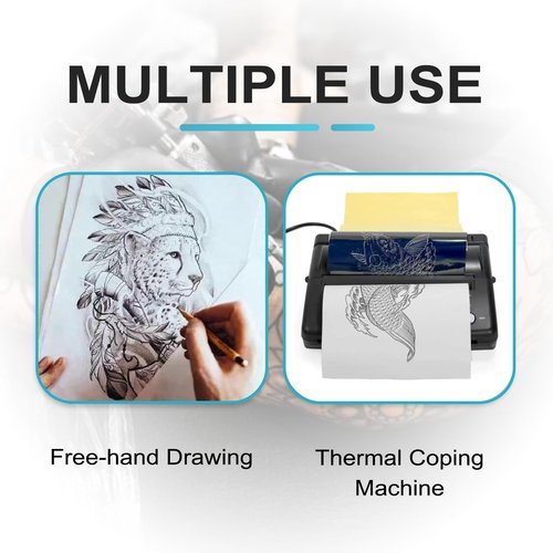Yugui 30Pcs Tattoo Practice Skin Kit 3MM - 10Pcs Double Sided Reusable Fake Skin & 20Pcs Transfer Stencil Paper for Beginners to Professional Artists Thick Practice Supplies with Tracing Paper