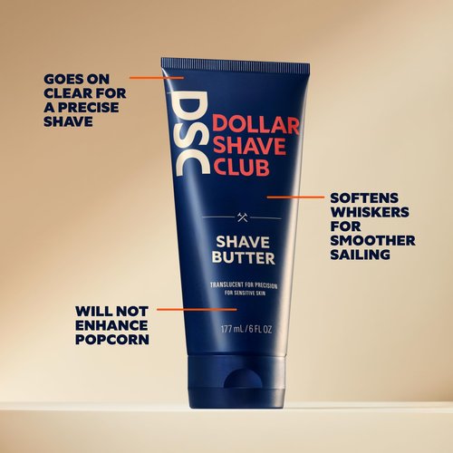 Dollar Shave Club Shave Cream 2-Pack and Shave Butter 2-Pack for Sensitive Skin, Designed for Smooth Glide to Help Fight Razor Bumps