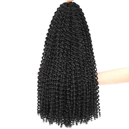 Passion Twist Hair 30 Inch 8 Packs Long Passion Twist Crochet Hair For Women Water Wave Braiding Hair Bohemian Spring Twist Hair Synthetic Hair Extension (30 Inch (Pack of 8), 1B#)