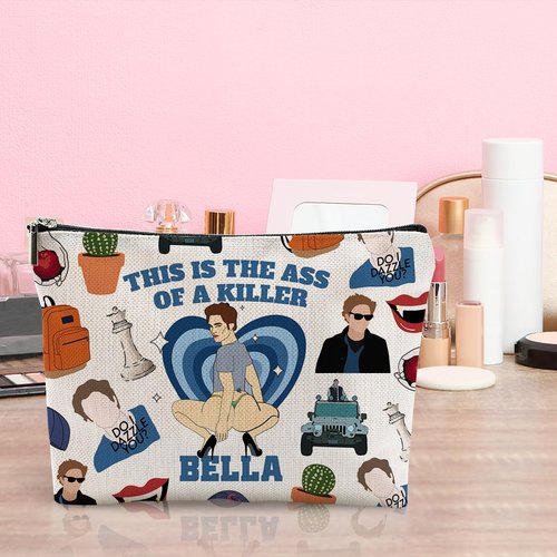 LONGXIN Twilight Merch Makeup Bag Movie Merchandise Vampire Werewolf Gift Vampire Edward Bag Gifts for Vampire Lover Edward Bella Fans Movie Lovers Girls