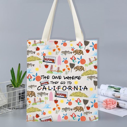 FOTAP California Trip Makeup Bag - State Souvenir Travel Bag & Housewarming Gift - Tote