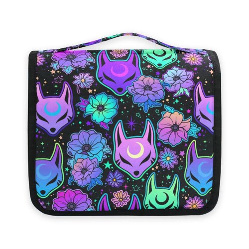 Hanging Toiletry Bag Magic Purple Fox Makeup Bag Travel bag for Toiletries Portable Toiletry Organizer Bags Toiletry Bag for Women Men, Travel-Essentials Toiletry Bag