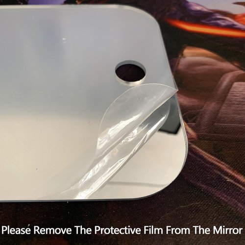 Shatterproof Shower Mirror Fogless for Shaving,(Larger 10.7x8 Inch) Anti Fog Shaving Mirror Holder NO-Drilling, No Fog Free Waterproof,Small Wall Mounted Bathroom Accessories Camping Hanging Men