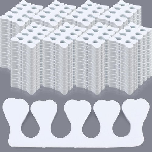 Potchen 300 Pcs Sponge Toe Separators for Nail Polish Bulk Finger Separators Toe Divider Spacer Pedicure Correct Foot Manicure Coating Gel Painting Soft Pedicure Supplies for Men Women, White