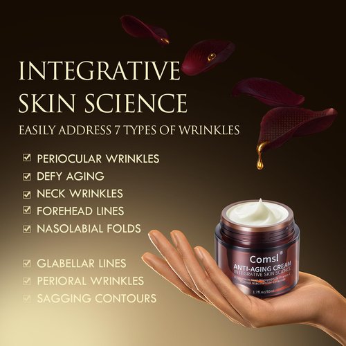 comsl US-Made With 30% Active Ingredients,SGS Certified, Retinol Vitamin C Niacinamide, Ceramide,Oligopeptides,Anti-Aging Face Moisturizer for Face, Firming Skin Care,Neck & Upper Chest -1.7 fl.oz