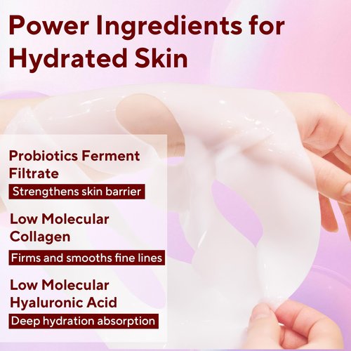 Nityrliv Bio-Collagen Real Deep Mask, 8 Pack Overnight Hydrating Face Mask for All Skin Types,Original Hydrating Collagen Face Mask
