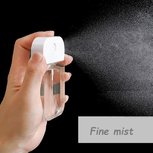 EMISSU 7 Pieces Portable Perfume Spray Bottle for Travel, 38ml Mini Reusable Card Sprayer Bottle with Hook and Silicone case for Hand Sanitizer Fragrance Cosmetic (Multicolor)