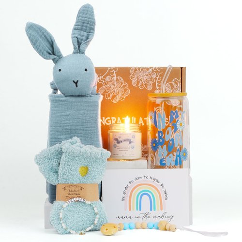 PANYUXUT Boy Mom Gifts for New Moms, New Mommy Essentials, Pregnancy Gifts for Expecting Mama for First Time, Moms Care Package After Baby (Boy Mama)