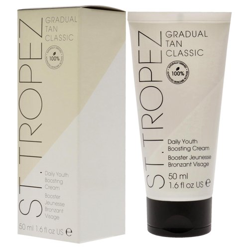St.Tropez Gradual Tan Classic Daily Youth Boosting Cream, Hydrating Self Tan Face Cream, Vegan, Natural & Cruelty Free, 1.6 Fl Oz