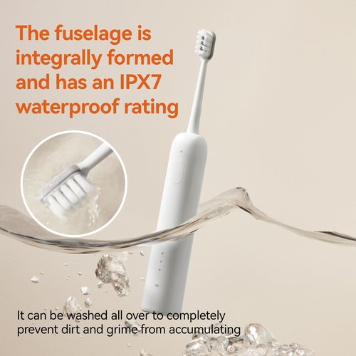 ZDEER Oscillating & Vibrating Sonic Toothbrush Rechargeable for Adults & Kids, 3 Brush Heads, 3 Cleaning Modes, IPX7 Waterproof, 60 Days Battery Life, Travel Electric Toothbrush (White)