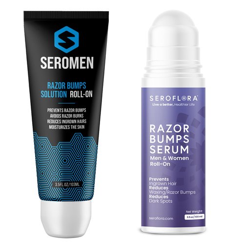 Seroflora Razor Bumps Treatment for Men and Women - Bundle