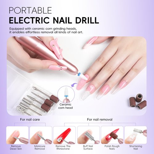 Acrylic Nail Kit for Beginners with Everything ,11 Colors Acrylic Powder Nails Kit Acrylics Set with Drill U V Light 3Pcs Gel Polish 24Pcs Glitter Powders Rhinstones Nail Art Extensions Home Gift Set